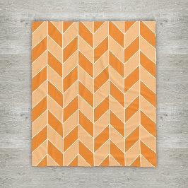 Manta Polar Patrón de cheurón de herringbone de Naranja modern