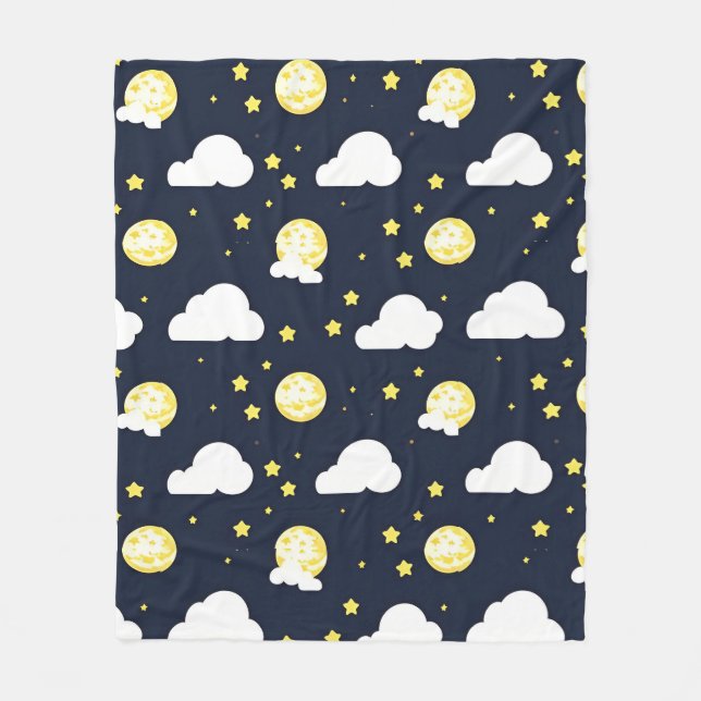 Manta Polar Patrón de cielo nocturno (Anverso)