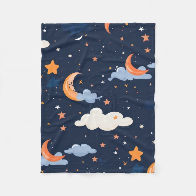 Manta Polar Patrón de cielo papel astronomía (Anverso)