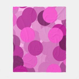 Manta Polar Patrón de círculo rosado superficial