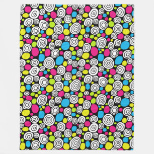 Manta Polar Patrón de círculos 210819 - colores 02