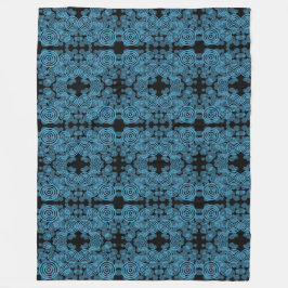 Manta Polar Patrón de círculos azules modernos