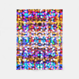 Manta Polar Patrón de círculos de bokeh coloridos