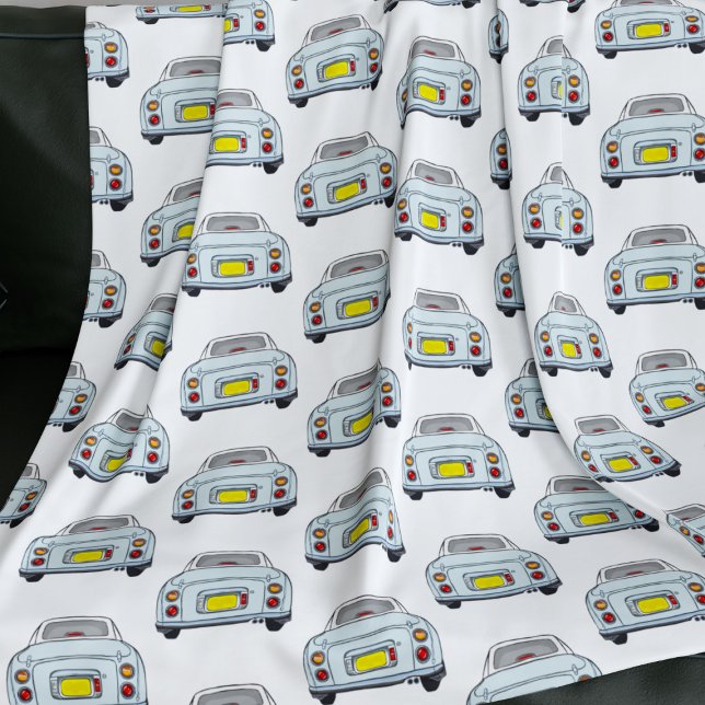 Manta Polar Patrón de coche de Figaro Pale Aqua (Fun figgy blanket for your pale aqua figaro car (or you))