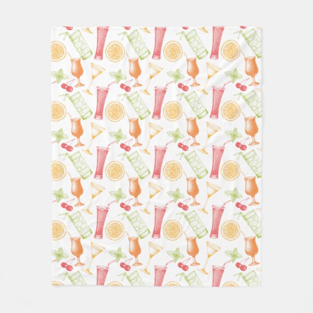 Manta Polar Patrón de cóctel esbozado (Anverso)