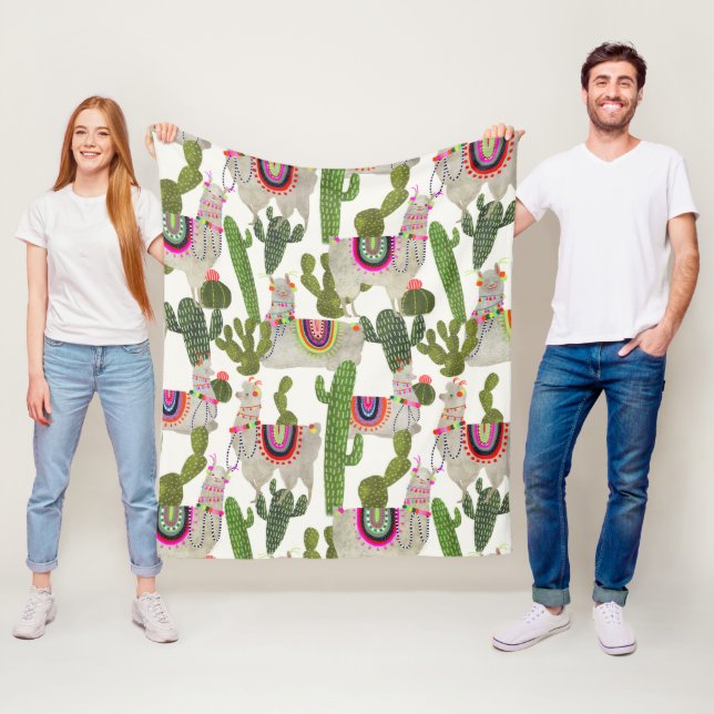 Manta Polar Patrón de colección de Llamarama (In situ)