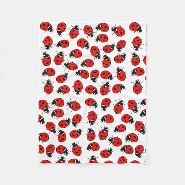 Manta Polar Patrón de colirio rojo (Anverso)