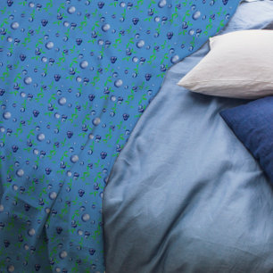 Manta Polar Patrón de color arándano azul lindo chica azul