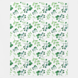 Manta Polar Patrón de color de agua de la vegetación suave