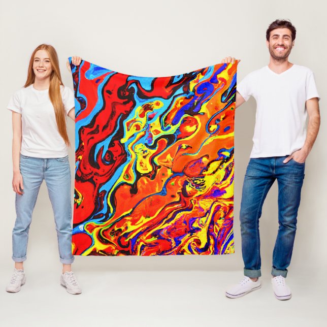 Manta Polar Patrón de color negrita (In situ)