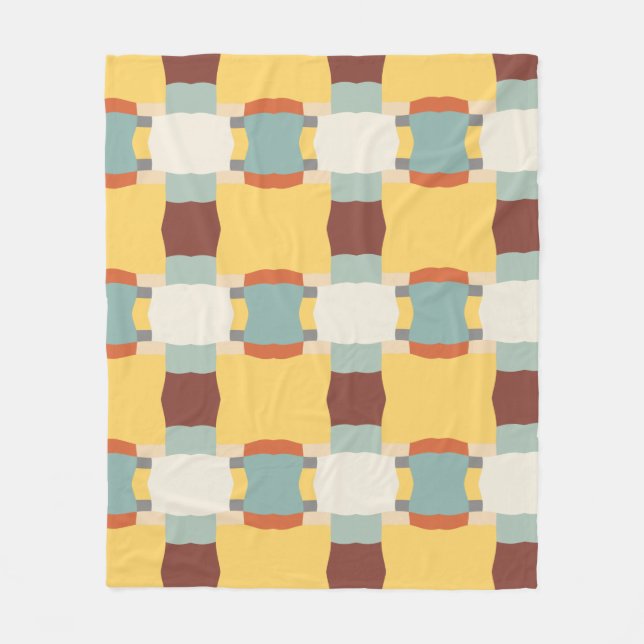 Manta Polar patrón de color retro (Anverso)