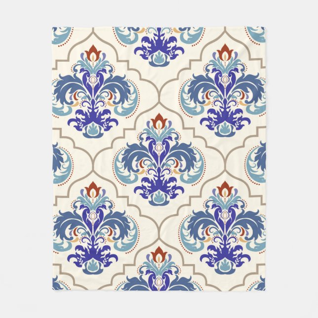 Manta Polar Patrón de color turco sin foco. (Anverso)