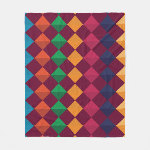 Manta Polar Patrón de Colores Geométricos 