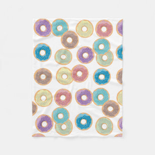 Manta Polar Patrón de coloridos Donuts y rociadores Pastel