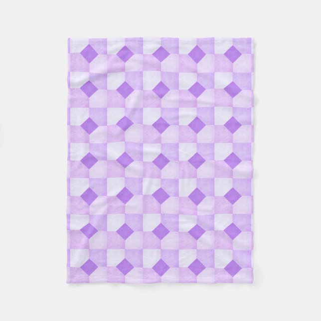 Manta Polar patrón de comprobación de cheques de gingham plaid (Anverso)