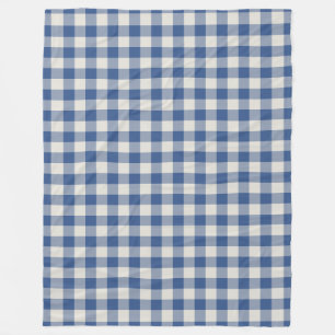 Manta Polar Patrón de comprobación de Gingham azul clásico