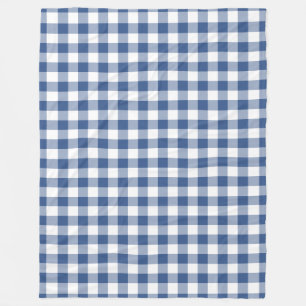 Manta Polar Patrón de comprobación de Gingham azul clásico