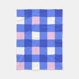 Manta Polar Patrón de comprobación de Gingham rosa azul