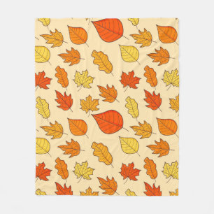 Manta Polar Patrón de concepto de hoja. Leaf Fall y Otoño Symb
