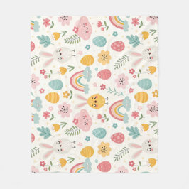 Manta Polar Patrón de conejo de Pascua