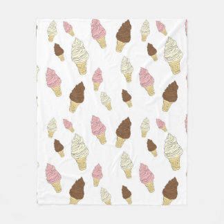 Manta Polar Patrón de cono de helado