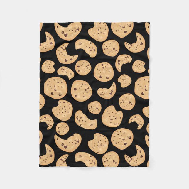 Manta Polar Patrón de cookies de chocolate (Anverso)
