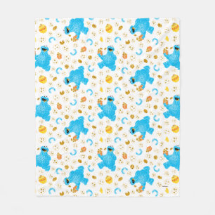 Manta Polar Patrón de cookies de Crayon Cookie Monster