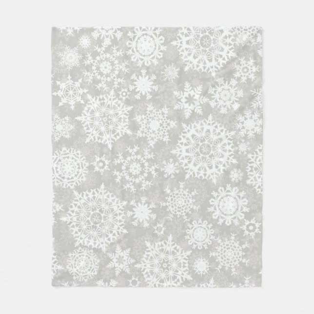 Manta Polar Patrón de copo de nieve (Anverso)