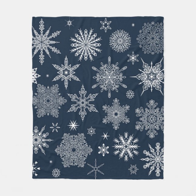 Manta Polar Patrón de copo de nieve (Anverso)
