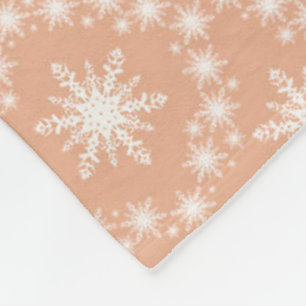 Manta Polar Patrón de copos de nieve suave