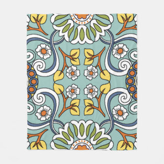 Manta Polar Patrón de cosecha de medallón de estilo turco