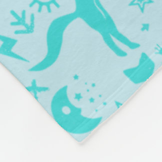 Manta Polar Patrón de Creatividad de Woodland Bear Deer Fox