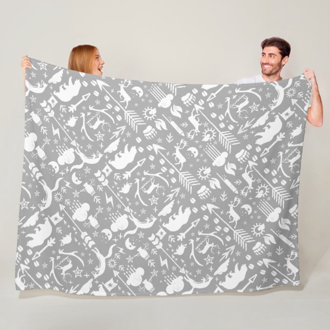 Manta Polar Patrón de Creatividad del Oso Rústico de Oso de Os (In situ)