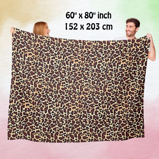 Manta Polar Patrón de crema marrón de piel de leopardo - (Subido por el creador)