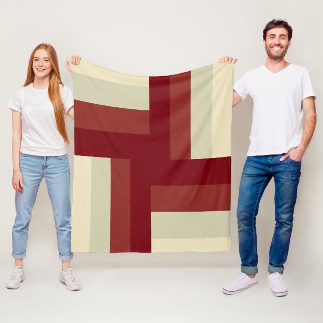 Manta Polar Patrón de cruz geométrica moderno (In situ)