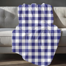 Patrón de cuadros de gingham azul y blanco