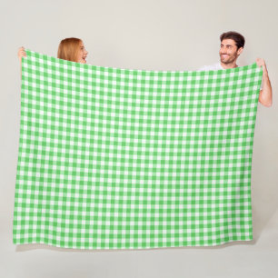 Manta Polar Patrón de cuadros escoceses clásico de gingham ver