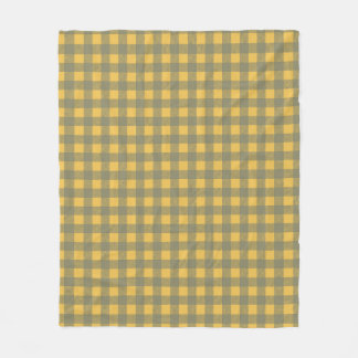Manta Polar Patrón de cuadros gingham amarillo