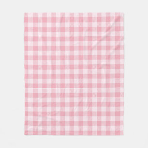 Manta Polar Patrón de cuadros rosa gingham femenino a cuadros