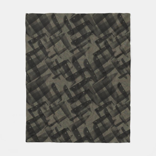 Manta Polar patrón de cuchillos (Anverso)