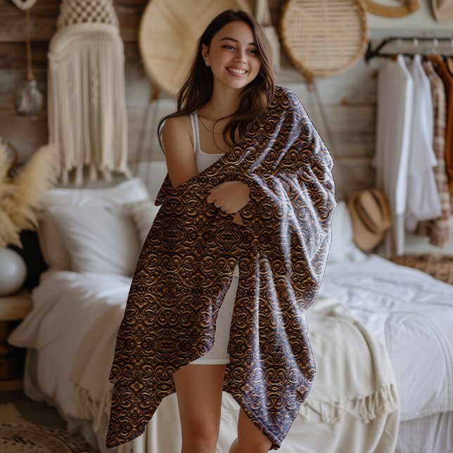 Manta Polar Patrón de cuero falso estilo Viking de Borre (Subido por el creador)