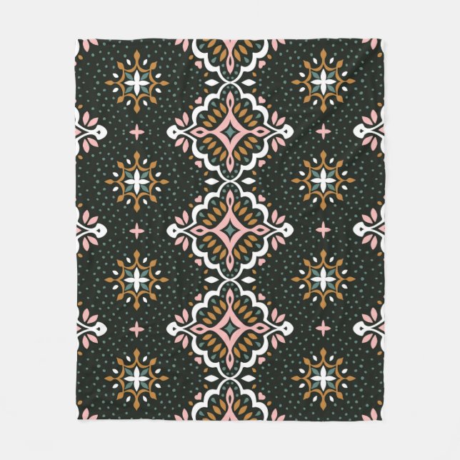 Manta Polar Patrón de damasco de época oriental. Cerámica de T (Anverso)