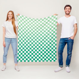 Manta Polar Patrón de degradado de color verde claro a oscuro