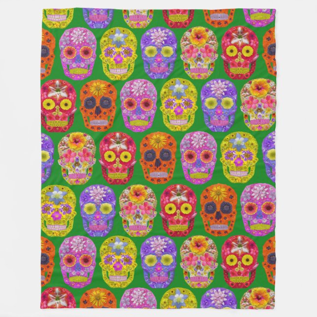 Manta Polar Patrón de descompresión de flores 2018 (Anverso)