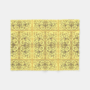 Manta Polar Patrón de desplazamiento amarillo