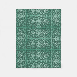 Manta Polar Patrón de desplazamiento de color verde sabio