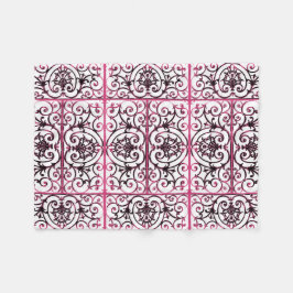 Manta Polar Patrón de desplazamiento de Fuchsia