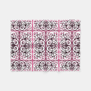 Manta Polar Patrón de desplazamiento de Fuchsia