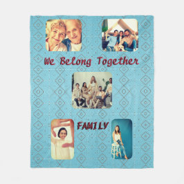 Manta Polar Patrón de diamante azul retro Photo Soft