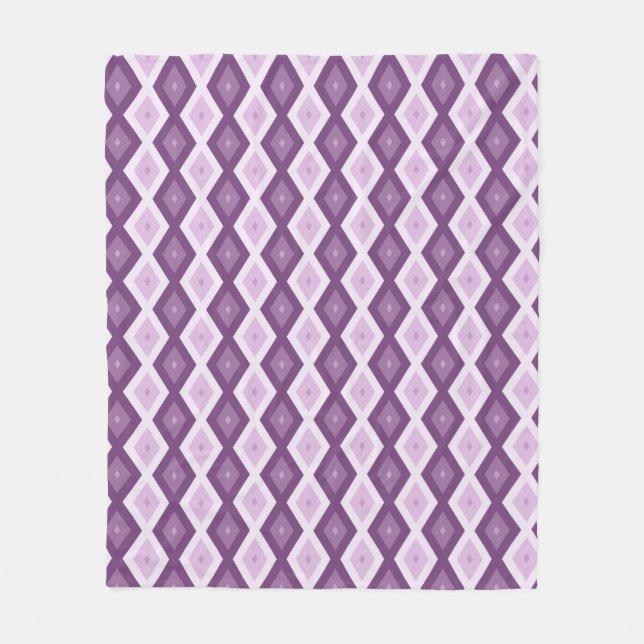 Manta Polar Patrón de diamante púrpura (Anverso)